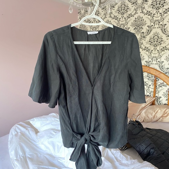 Vetta Wrap Top black NWOT - Picture 10 of 11